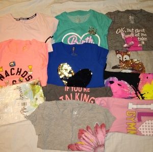 Justice T-SHIRTs size 10 (lot of 11 shirts)